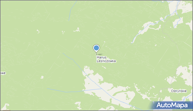 mapa Hanus Leśniczówka, Hanus Leśniczówka na mapie Targeo